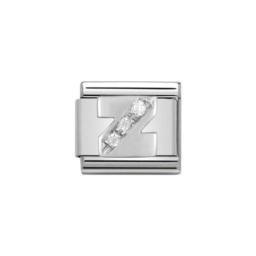 NOMINATION Classic Silver & CZ Letter Z Charm - Bumbletree Ltd