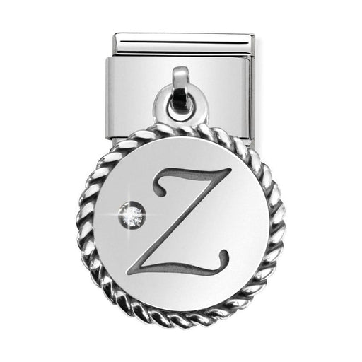 NOMINATION Classic Silver & CZ Letter Z Drop Charm - Bumbletree Ltd