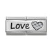 NOMINATION Classic Silver & CZ Love Heart Double Charm - Bumbletree Ltd