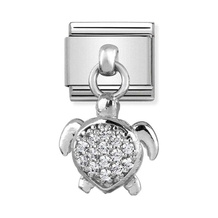 NOMINATION Classic Silver & CZ Sea Turtle Charm - Bumbletree Ltd