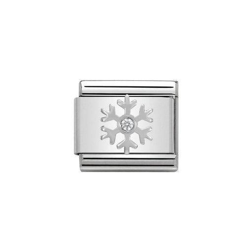 NOMINATION Classic Silver & CZ Snowflake Charm - Bumbletree Ltd