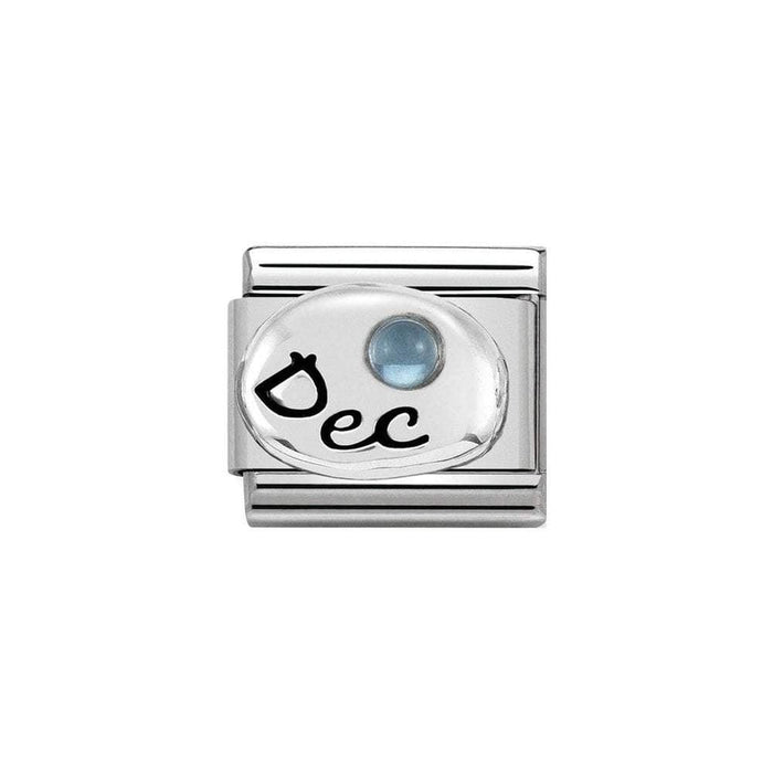 NOMINATION Classic Silver December Blue Topaz Charm - Bumbletree Ltd