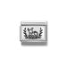 NOMINATION Classic Silver Deer with Flowers Charm - Bumbletree Ltd