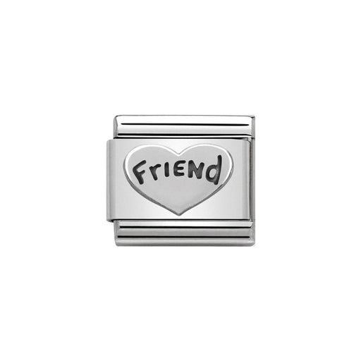 NOMINATION Classic Silver Friend Heart Charm - Bumbletree Ltd