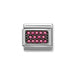 NOMINATION Classic Silver & Fuchsia CZ Pave Charm - Charms - Nomination - Bumbletree Ltd