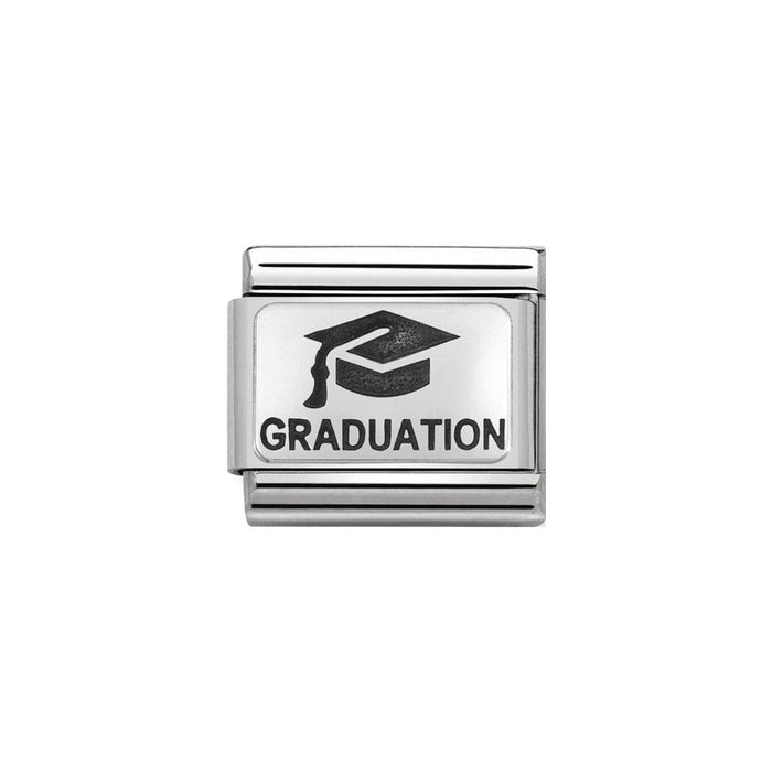 NOMINATION Classic Silver Graduation with Hat Charm - Bumbletree Ltd