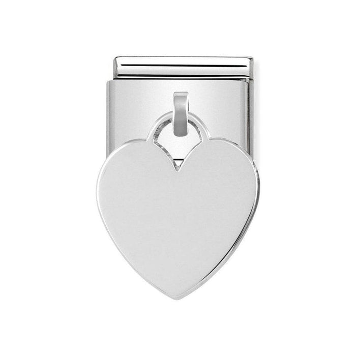 NOMINATION Classic Silver Heart Pendant Charm - Bumbletree Ltd