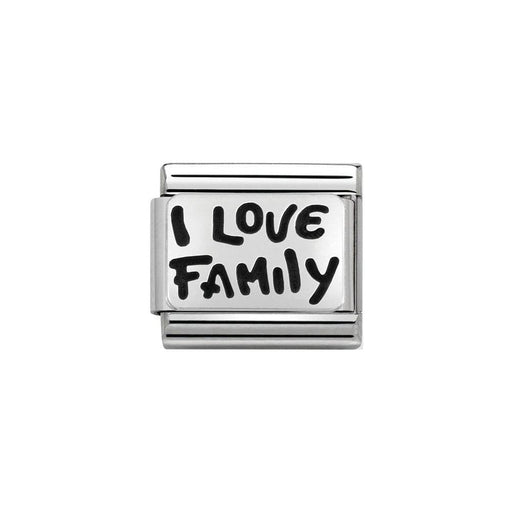 NOMINATION Classic Silver I Love Family Charm - Bumbletree Ltd