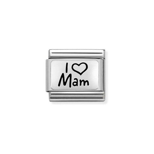 NOMINATION Classic Silver I Love Mam Charm - Bumbletree Ltd