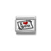 NOMINATION Classic Silver I Love You Post-it Charm - Bumbletree Ltd