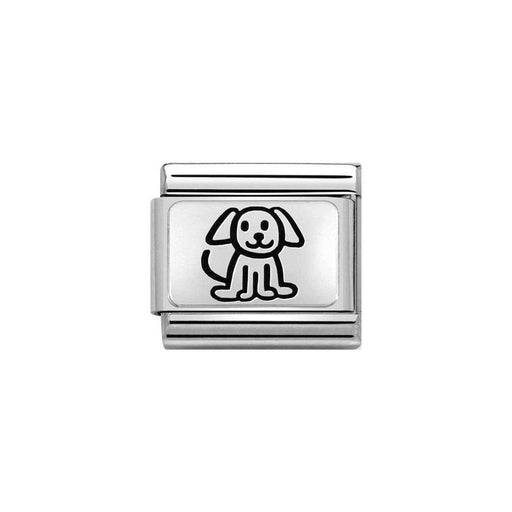 NOMINATION Classic Silver Illustrated Family Dog Charm - Bumbletree Ltd