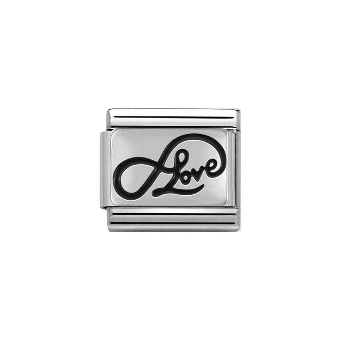 NOMINATION Classic Silver Infinity Love Writing Charm - Bumbletree Ltd