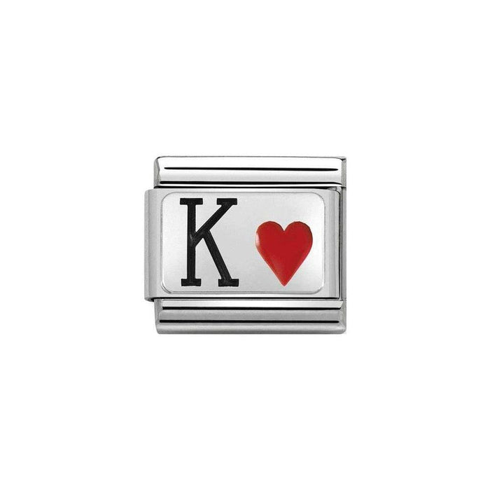 NOMINATION Classic Silver King of Hearts Charm - Bumbletree Ltd