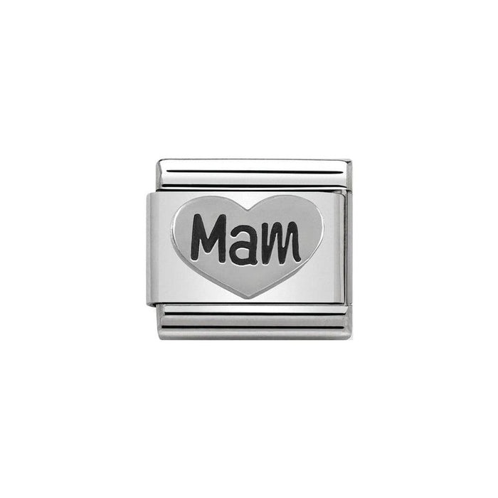 NOMINATION Classic Silver Mam Heart Charm - Bumbletree Ltd