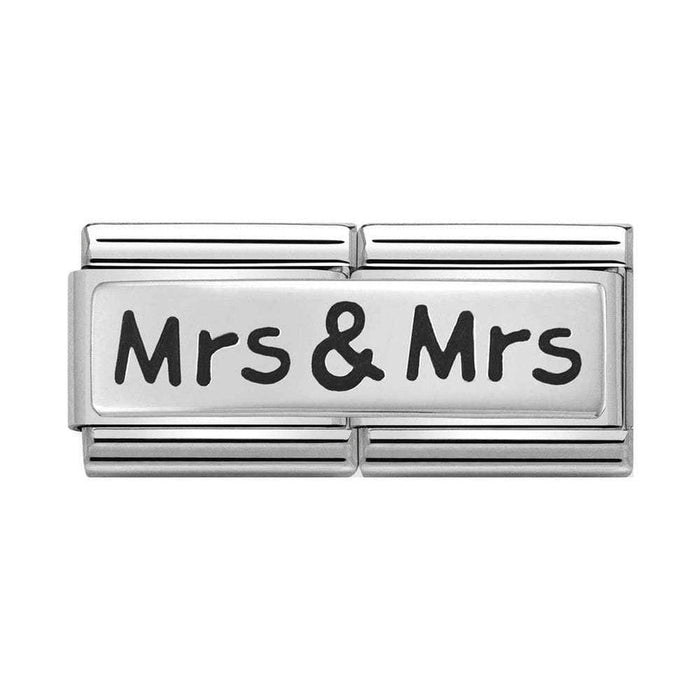 NOMINATION Classic Silver Mrs & Mrs Double Charm - Bumbletree Ltd