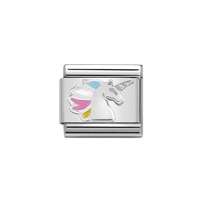 NOMINATION Classic Silver & Multicoloured Unicorn Charm - Bumbletree Ltd