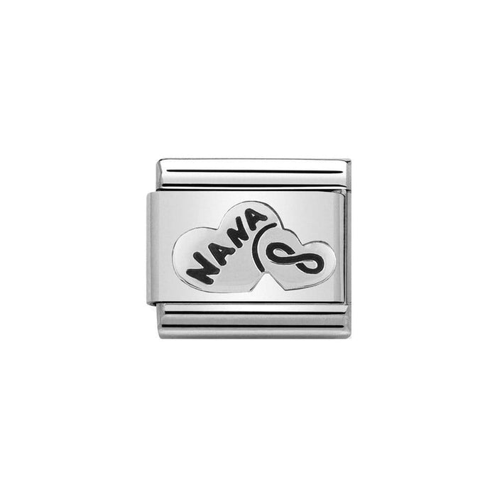 NOMINATION Classic Silver Nana Infinity Heart Charm - Bumbletree Ltd