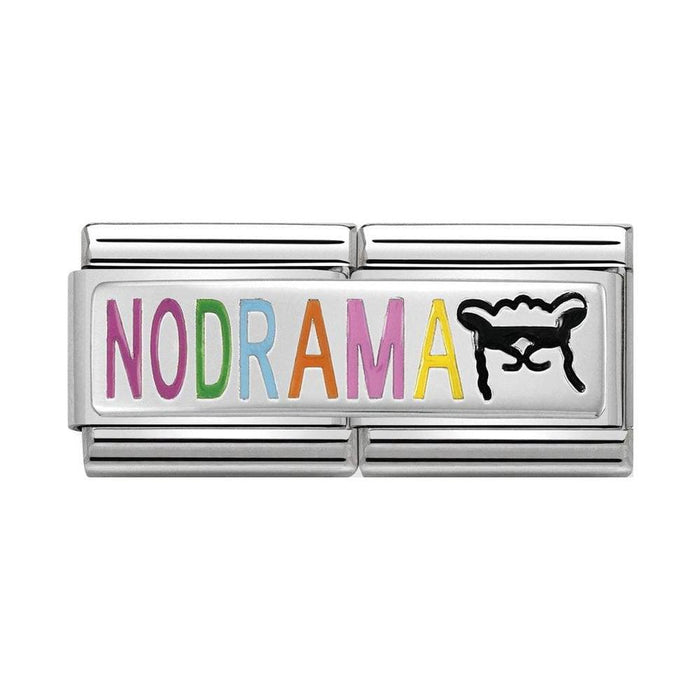 NOMINATION Classic Silver No Drama Llama Double Charm - Bumbletree Ltd
