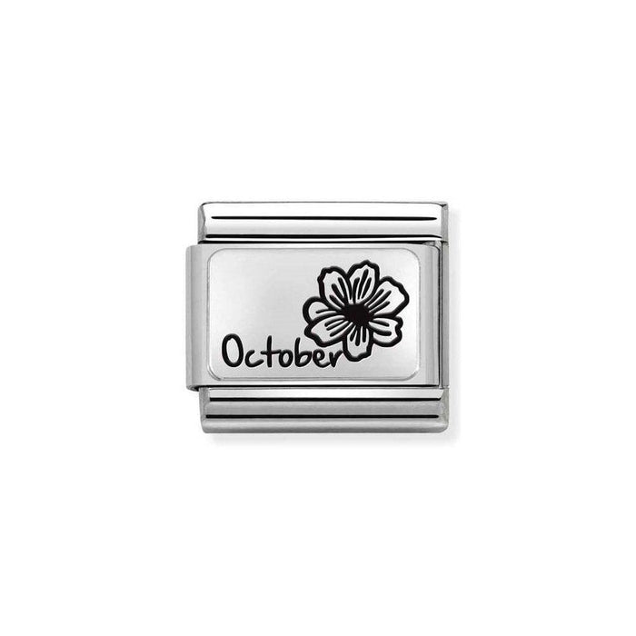 NOMINATION Classic Silver October Marigold Flower Charm - Bumbletree Ltd