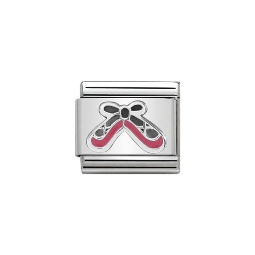 NOMINATION Classic Silver & Pink Ballet Shoes Charm - Bumbletree Ltd