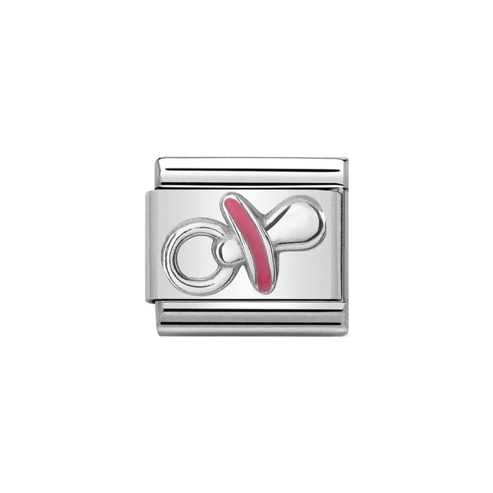 NOMINATION Classic Silver & Pink Dummy Charm - Bumbletree Ltd