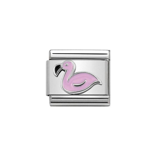 NOMINATION Classic Silver & Pink Flamingo Charm - Bumbletree Ltd