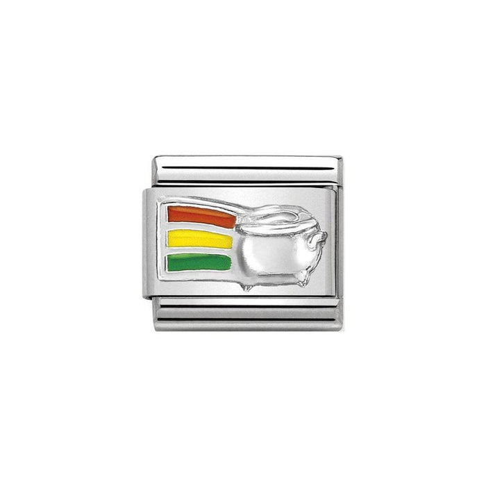 NOMINATION Classic Silver Rainbow & Pot of Gold Charm - Bumbletree Ltd