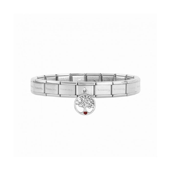 NOMINATION Classic Silver & Red Tree of Life Drop Charm - Bumbletree Ltd