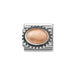 NOMINATION Classic Silver Rich Setting Rose Gold Stone Charm - Bumbletree Ltd