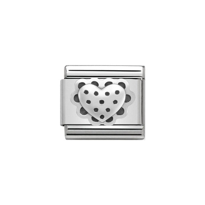 NOMINATION Classic Silver Shine Heart Charm - Bumbletree Ltd