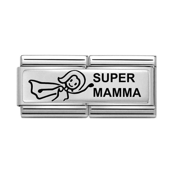 NOMINATION Classic Silver Super Mamma Double Charm - Bumbletree Ltd