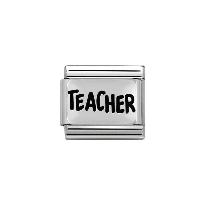 NOMINATION Classic Silver Teacher Charm - Bumbletree Ltd