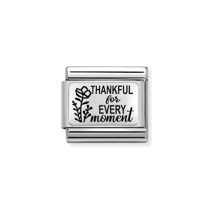 NOMINATION Classic Silver Thankful For Every Moment Charm - Bumbletree Ltd