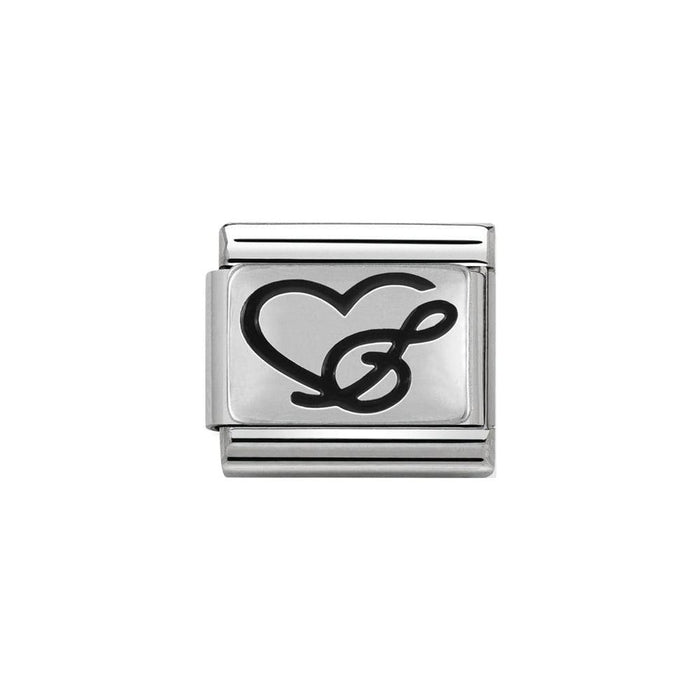 NOMINATION Classic Silver Treble Clef Heart Charm - Bumbletree Ltd