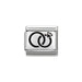 NOMINATION Classic Silver Wedding Rings Charm - Bumbletree Ltd