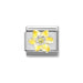 NOMINATION Classic Silver & Yellow CZ Daffodil Flower Charm - Bumbletree Ltd