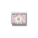 NOMINATION Classic Silver & Yellow CZ Pink Flower Charm - Bumbletree Ltd