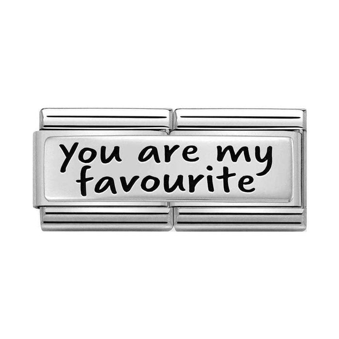 NOMINATION Classic Silver You Are My Favourite Double Charm - Bumbletree Ltd