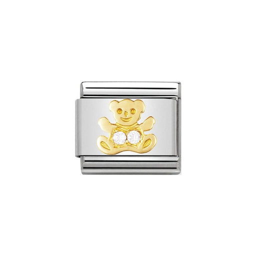 NOMINATION Classic White Bear Cubic Zirconia Charm - Bumbletree Ltd