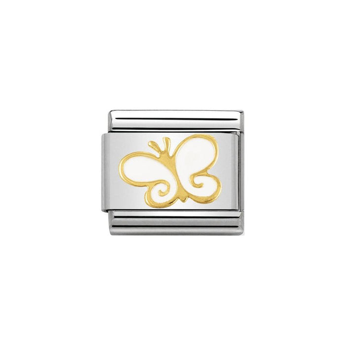 NOMINATION Classic White Butterfly Charm - Bumbletree Ltd