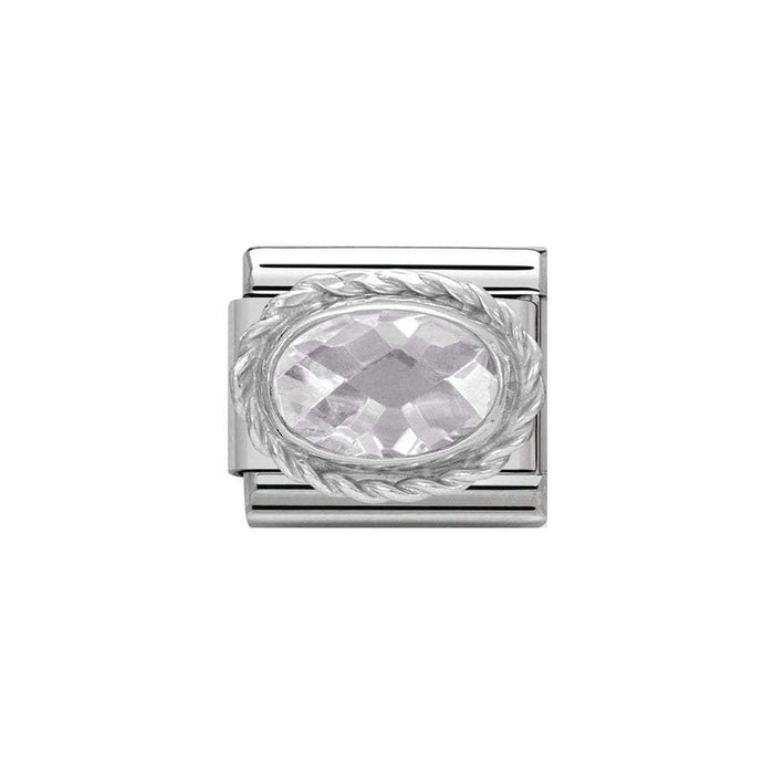 NOMINATION Classic White Cubic Zirconia Charm - Bumbletree Ltd