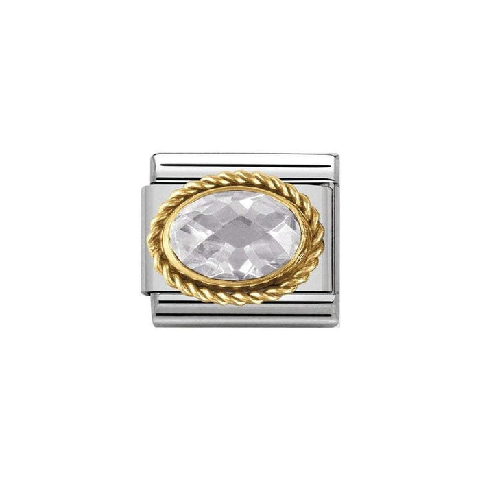 NOMINATION Classic White Cubic Zirconia Charm - Bumbletree Ltd