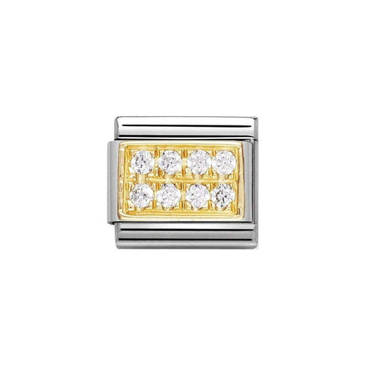 NOMINATION Classic White Cubic Zirconia Charm - Bumbletree Ltd