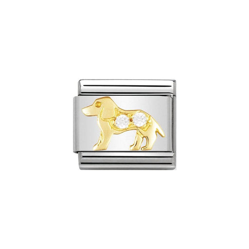 NOMINATION Classic White Dog Cubic Zirconia Charm - Bumbletree Ltd