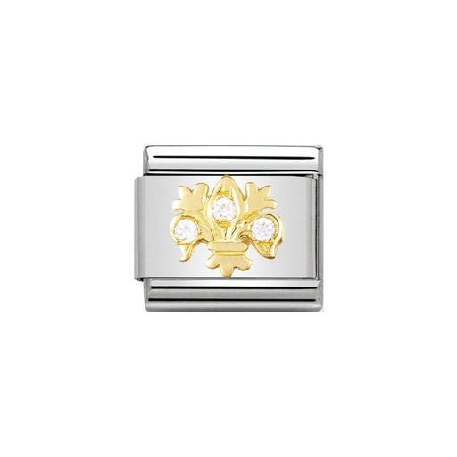 NOMINATION Classic White Lily Cubic Zirconia Charm - Bumbletree Ltd