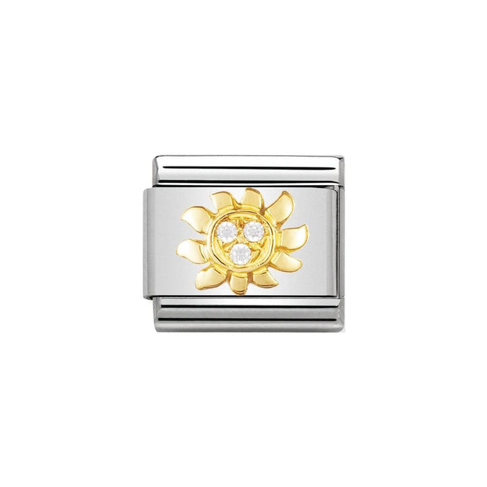 NOMINATION Classic White Sun Cubic Zirconia Charm - Bumbletree Ltd