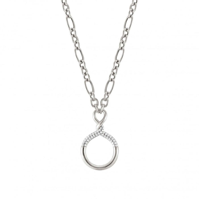 NOMINATION Endless Silver & CZ Circle Pendant Necklace - Bumbletree Ltd