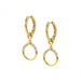 NOMINATION Endless Yellow Gold & CZ Circle Hoop Earrings - Bumbletree Ltd