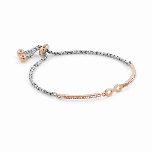 NOMINATION Milleluci Rose Gold PVD & Stainless Steel with White Pave CZ Infinity Bracelet - Bumbletree Ltd