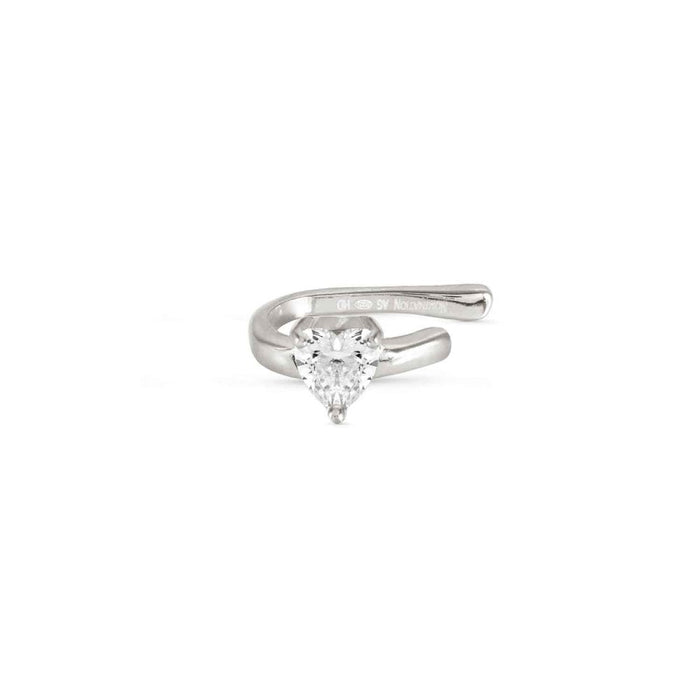 NOMINATION Sentimental Silver & CZ Heart Single Ear Cuff - Bumbletree Ltd